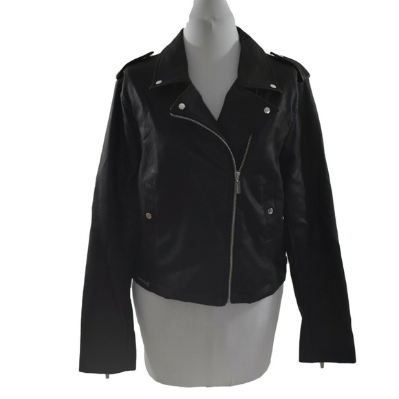harvé benard Jackets & Blazers - Harve Benard Womens Moto Biker Jacket Medium Black